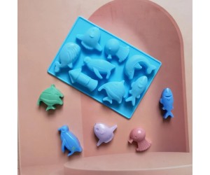 Epoksi Şeker Hamuru Çikolata Kek 3D Deniz Canlıları Balık Silikon Kalıbı GT1341 Epoksi Şeker Hamuru Çikolata Kek 3D Deniz Canlıları Balık Silikon Kalıbı GT1341