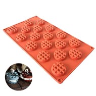 Mini Waffle Pişirme Yuvarlak Bisküvi Çikolata Kafes Bisküvi Silikon Kalıbı GT8098