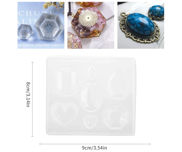 Epoksi Kristal Kesim Kolye Kalıbı Silikon GT9363