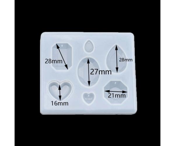 Epoksi Kristal Kesim Kolye Kalıbı Silikon GT9363