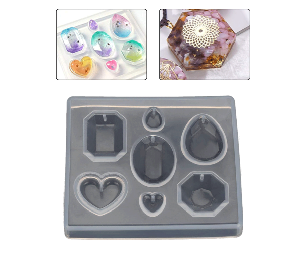 Epoksi Kristal Kesim Kolye Kalıbı Silikon GT9363