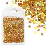Epoksi Yıldız Glitter Hologramlı Gold - 5gr