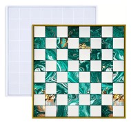 Epoksi Satranç Tahtası Kalıbı Silikon Büyük Boy 26x26x1cm