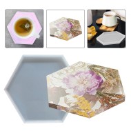 Epoksi Altıgen Bardak Altlığı Kalıbı Silikon 14cm GT7082