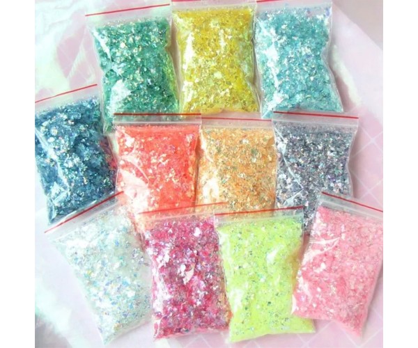 Epoksi Glitter Parçalı Janjanlı Pembe 5gr