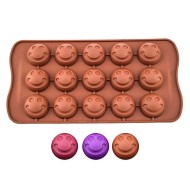 Çikolata Emoji Kalıbı Kek Kalıbı Gülenyüz Jelibon Silikon Kalıbı GT1218