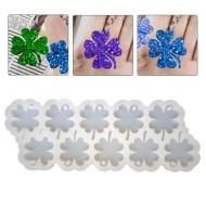 Epoksi Çoklu Yonca Anahtarlık Silikon Kalıbı EM299