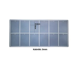 Epoksi 12 li Dikdörtgen Çoklu Magnet Kalıbı Silikon EM310 Epoksi 12 li Dikdörtgen Çoklu Magnet Kalıbı Silikon EM310