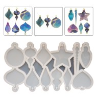 Epoksi Çoklu Yılbaşı Ağacı Süsleme Kalıbı Silikon EM312