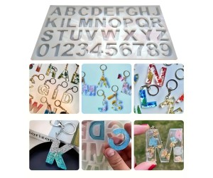 Epoksi Büyük Harf Kalıbı Anahtarlık Kalıbı Silikon EM319 Epoksi Büyük Harf Kalıbı Anahtarlık Kalıbı Silikon EM319