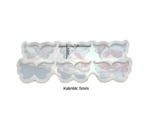 Epoksi Çoklu Melek Kanadı Anahtarlık Kalıbı Silikon EM324 Epoksi Çoklu Melek Kanadı Anahtarlık Kalıbı Silikon EM324