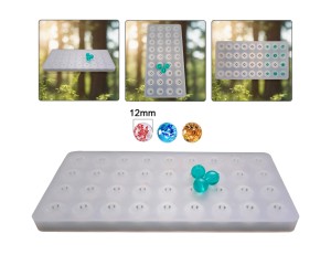 Epoksi 36 lı Boncuk Kalıbı Tesbih Kalıbı Silikon 12mm