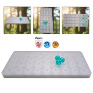 Epoksi 36 lı Boncuk Kalıbı Tesbih Kalıbı Silikon 8mm