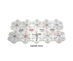 Epoksi Çoklu Kar Tanesi Anahtarlık Kalıbı Silikon EM325 Epoksi Çoklu Kar Tanesi Anahtarlık Kalıbı Silikon EM325