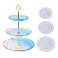 Epoksi Yuvarlak Cupcake Sunumluk Kek Standı Silikon Kalıbı