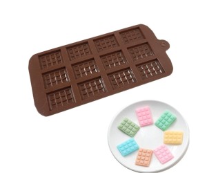 Çikolata Tablet Kalıbı Çikolata Dikdörtgen Tablet Silikon Kalıbı 12 li Çikolata Tablet Kalıbı Çikolata Dikdörtgen Tablet Silikon Kalıbı 12 li