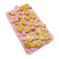 Çikolata Yaprak Kalıbı Kek Kalıbı Şeker Hamuru Taş Tozu Silikon Kalıbı GT119