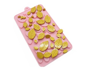 Çikolata Yaprak Kalıbı Kek Kalıbı Şeker Hamuru Taş Tozu Silikon Kalıbı GT119