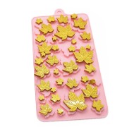 Çikolata Çınar Yaprak Kalıbı Kek Kalıbı Şeker Hamuru Taş Tozu Silikon Kalıbı GT118