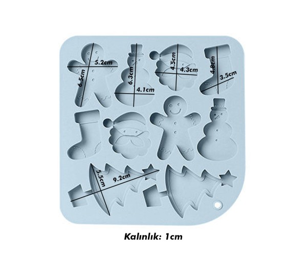 Çikolata Yılbaşı Kalıbı Çikolata Kalıbı Kek Kalıbı Şeker Hamuru Taş Tozu Silikon Kalıbı GT1120