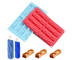 Mum Burgulu Kalıbı Örgü Model Çikolata Kek Kalıbı Taş Tozu Silikon Kalıbı GT364