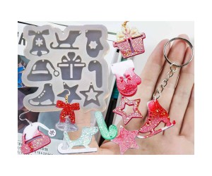 Epoksi Yılbaşı Kalıbı Noel Kar Anahtarlık Kalıbı Silikon EM373 Epoksi Yılbaşı Kalıbı Noel Kar Anahtarlık Kalıbı Silikon EM373