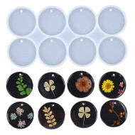 Epoksi Çoklu Yuvarlak Daire Delikli Anahtarlık Kolye Kalıbı Silikon 5x5cm GT9561