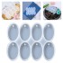 Epoksi Çoklu Oval Delikli Anahtarlık Kolye Kalıbı Silikon 5x3cm GT9560