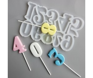 Pasta Rakamları Süsleme Lolipop Şeker Rakam Kalıbı Silikon GT4923 Pasta Rakamları Süsleme Lolipop Şeker Rakam Kalıbı Silikon GT4923