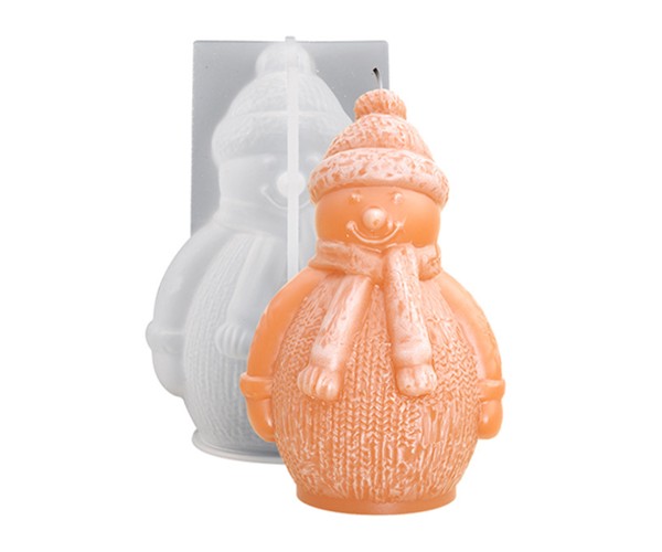 Silikon Mum Kalıbı Yılbaşı Noel Baba Ev Dekorasyon Mum Kalıpları 10x6.8cm GT9565