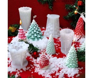 Silikon Mum Kalıbı Yılbaşı Noel Ağacı Ev Dekorasyon Mum Kalıpları 11.7x11cm GT9625 Silikon Mum Kalıbı Yılbaşı Noel Ağacı Ev Dekorasyon Mum Kalıpları 11.7x11cm GT9625