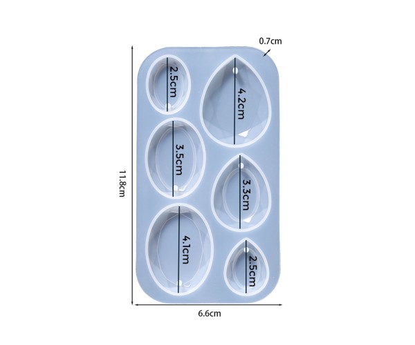 Epoksi Çoklu Kristal Damla Kolye Kalıbı Silikon GT9584