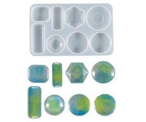 Epoksi Kristal Bombeli Kolye Küpe Anahtarlık Kalıbı Silikon GT9203