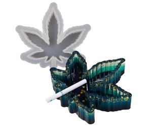 Epoksi Küllük Kalıbı Çınar Yaprağı Kalıbı Silikon EM401