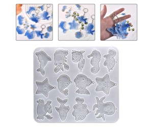 Epoksi Deniz Canlıları Anahtarlık Kalıbı Silikon GT9590