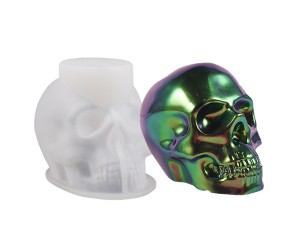 Epoksi Büyük Boy Kuru Kafa Kafatası Kalıbı Silikon 11.2x7.6cm GT9547