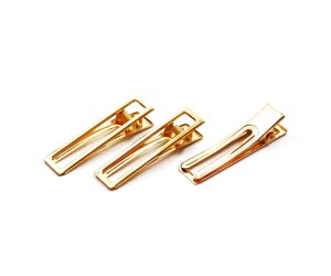 Epoksi Toka Aparatı Dikdörtgen Ortası Boş Sarı Kaplama 6cm 50 Adet