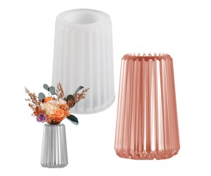 Epoksi Vazo Kalıbı Beton Taş Tozu Vazo Mumluk Kalıbı Silikon GT9605 10.5x15.2cm