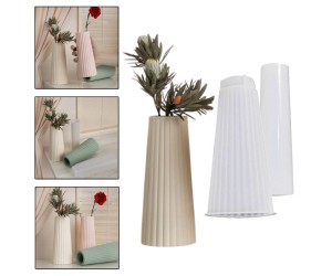 Epoksi Vazo Kalıbı Beton Taş Tozu Vazo Mumluk Kalıbı Silikon GT9606 8.9x19.9cm