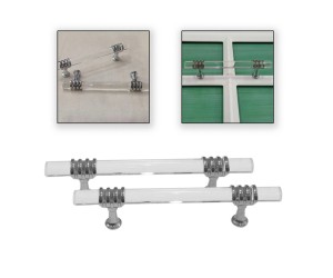 Epoksi Tepsi Kulp Şeffaf Cam Kulp Gümüş