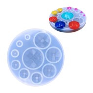 Epoksi Yuvarlak Kristal Takı Küpe Kolye Kalıbı Silikon