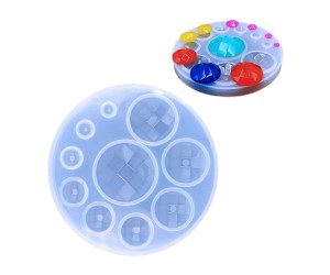 Epoksi Yuvarlak Kristal Takı Küpe Kolye Kalıbı Silikon