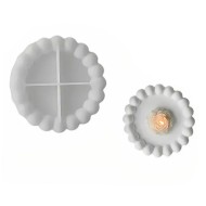 Epoksi Yuvarlak Bubble Bardak Altlığı Beton Taş Tozu Bardak Altı Silikon Kalıbı 12cm