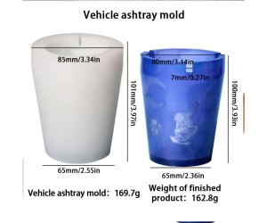 Epoksi Küllük Kalıbı Oluklu Standart Vazo Modeli Kalıbı Silikon 8x10.1cm Epoksi Küllük Kalıbı Oluklu Standart Vazo Modeli Kalıbı Silikon 8x10.1cm