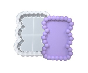 Epoksi Sunumluk Bubble Model Tabak Kalıbı Beton Taş Tozu Tabak Kalıbı Silikon 12x17.1cm