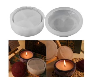 Epoksi Takı Kutusu Kalp Kapaklı Mumluk Taş Tozu Kutu Kalıbı Silikon