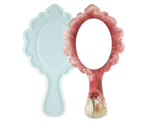 Epoksi Büyük Boy Dekoratif Desenli Ayna Kalıbı Silikon 49x27cm