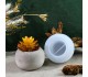 Epoksi Yuvarlak Beton Saksı ve Mumluk Silikon Kalıbı 9.5x6.5cm