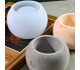 Epoksi Yuvarlak Beton Saksı ve Mumluk Silikon Kalıbı 9.5x6.5cm