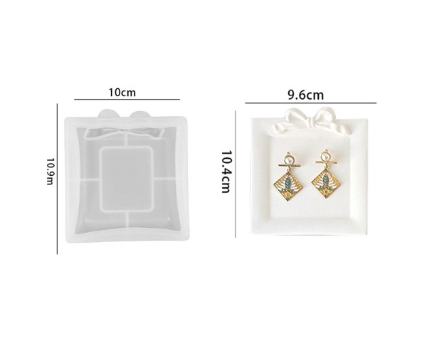 Epoksi Fincan Kahve Bardak Altlığı Fiyonk Temalı Bardak Altı Kalıbı Silikon 10x10.9cm